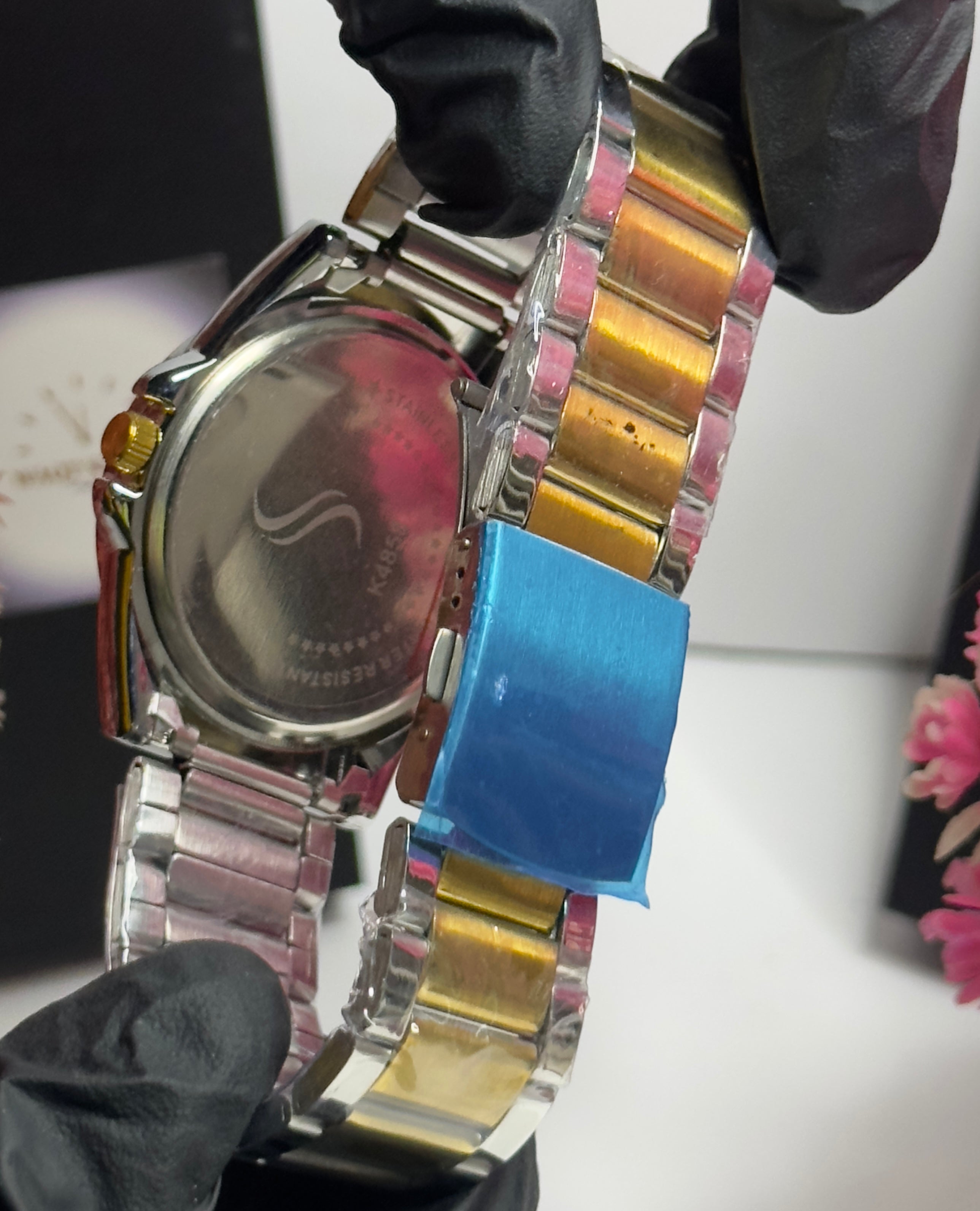 Two-Tone Gold & Silver Chronograph-Style Men’s Watch – Luxury Analog Timepiece