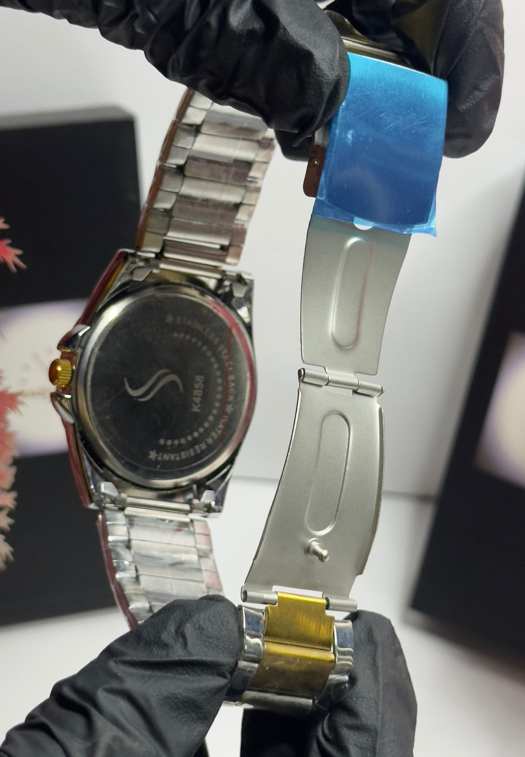 Two-Tone Gold & Silver Chronograph-Style Men’s Watch – Luxury Analog Timepiece