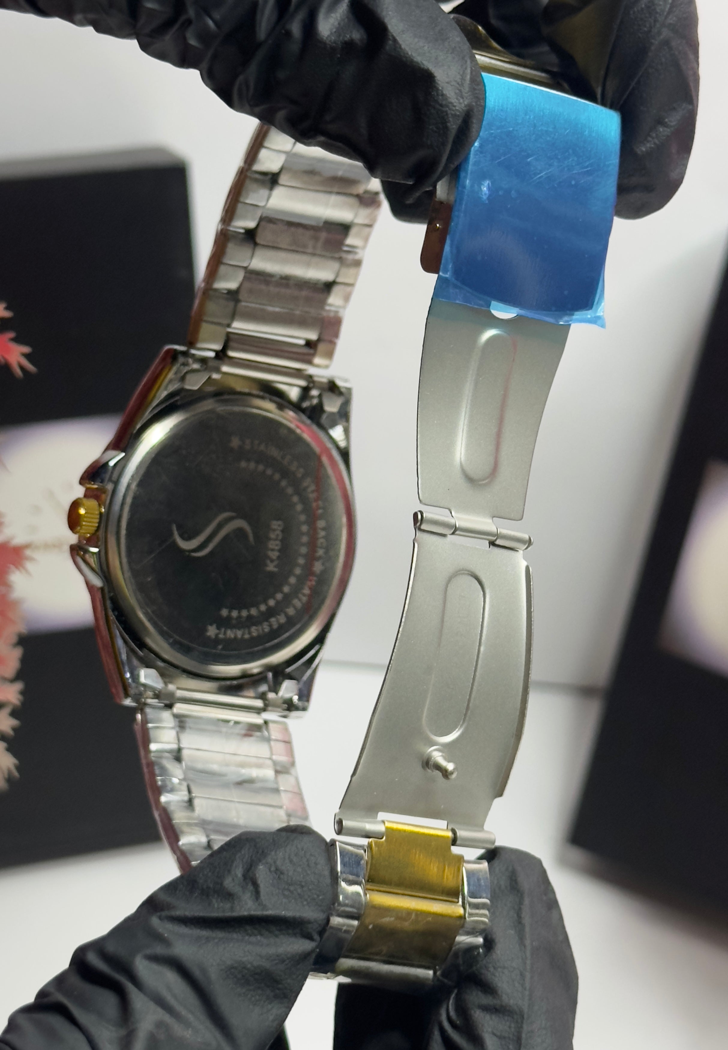 Two-Tone Gold & Silver Chronograph-Style Men’s Watch – Luxury Analog Timepiece