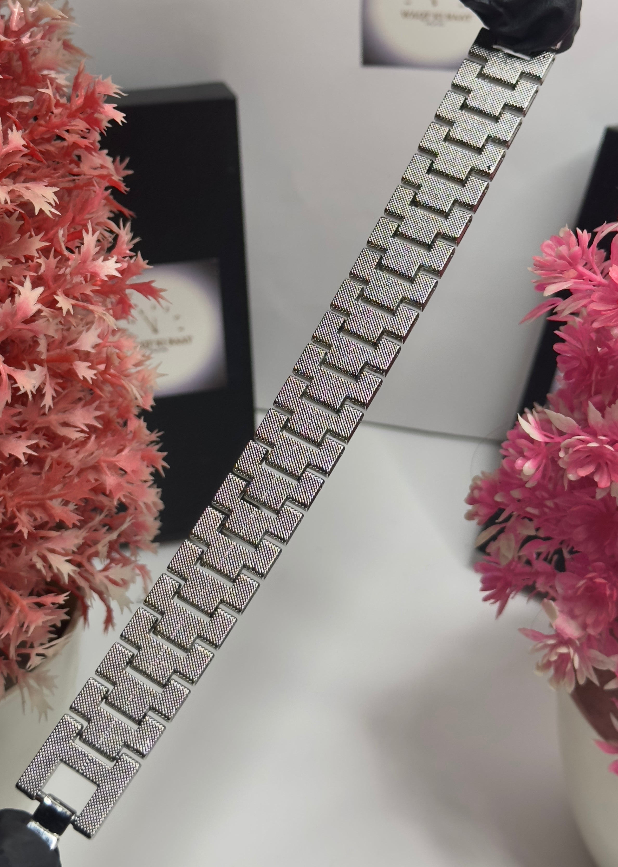 Luxury Iced-Out Silver Cuban Link Bracelet – Fully Rhinestone Encrusted