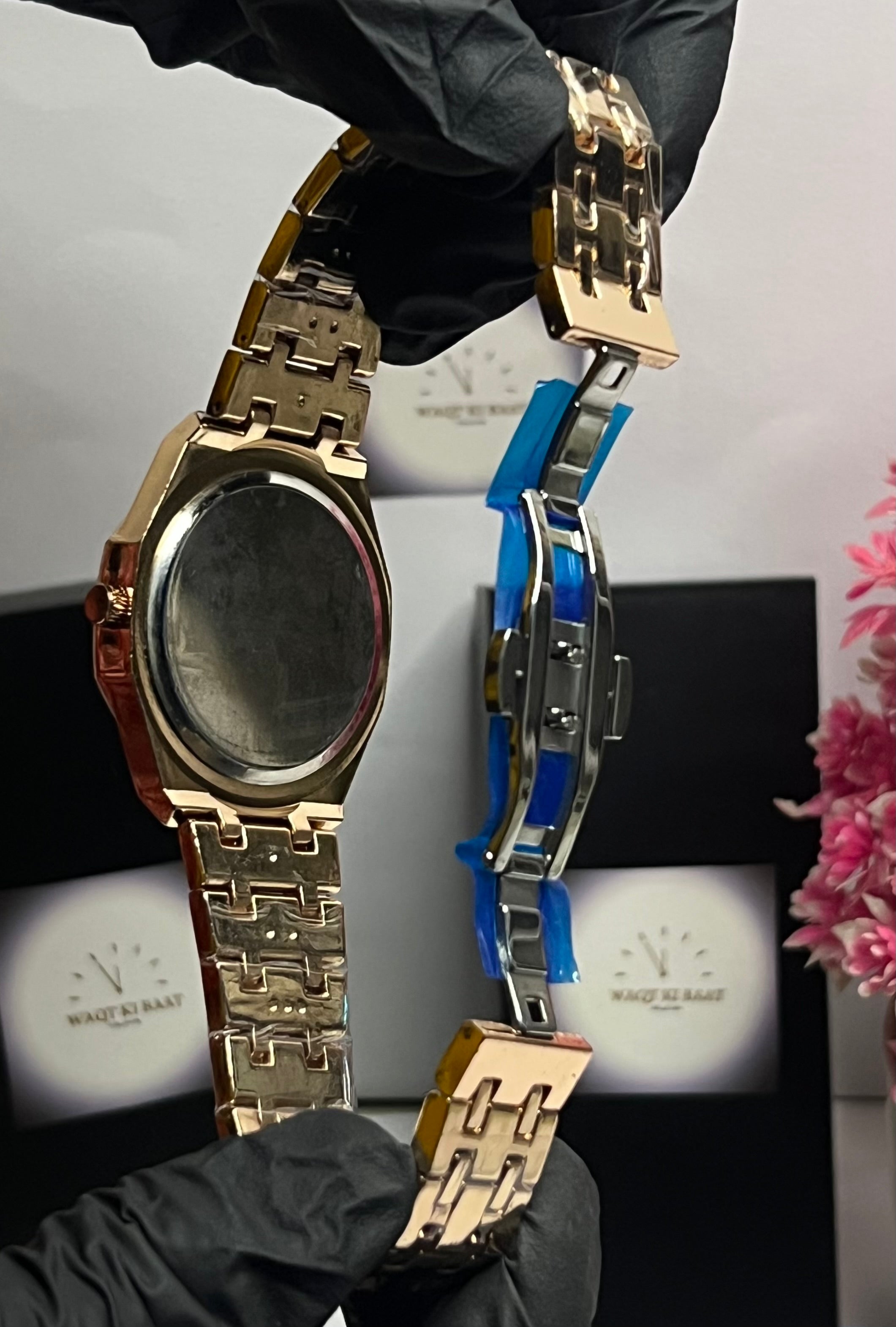 Luxury Royal-Style His & Hers Duo Watch Set – Stainless Steel Matching Pair