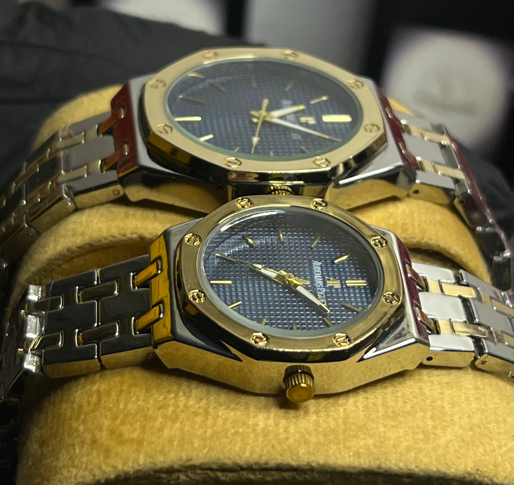 Luxury Royal-Style His & Hers Duo Watch Set – Stainless Steel Matching Pair