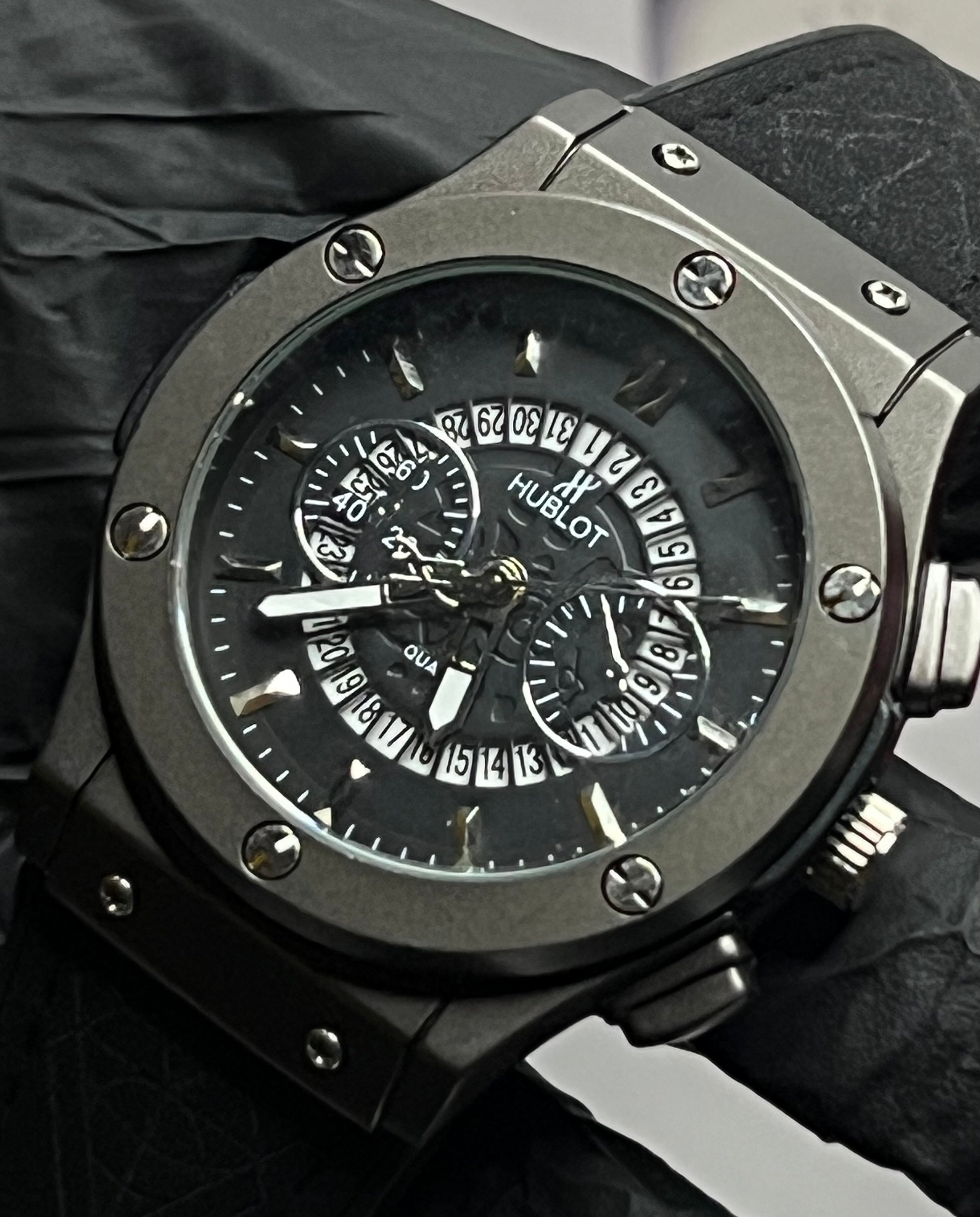 Hublot Black Scelton With Black Dial