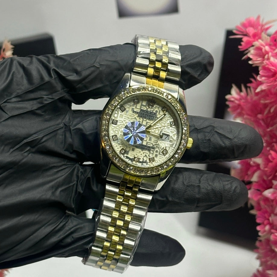 Rolex Chain Watch | White Dial |