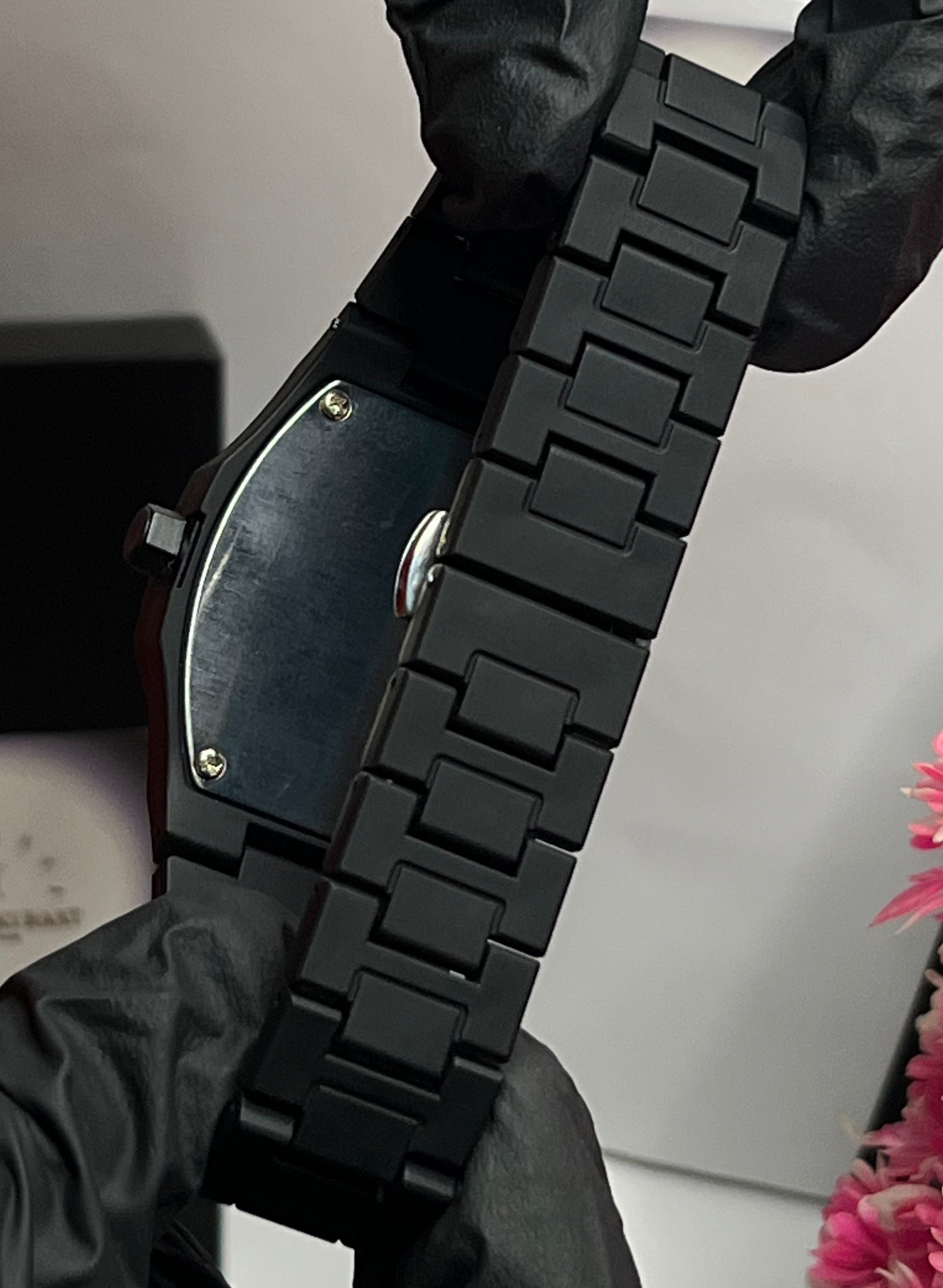 Original Black Arabic Aura Watch With Fiber Material