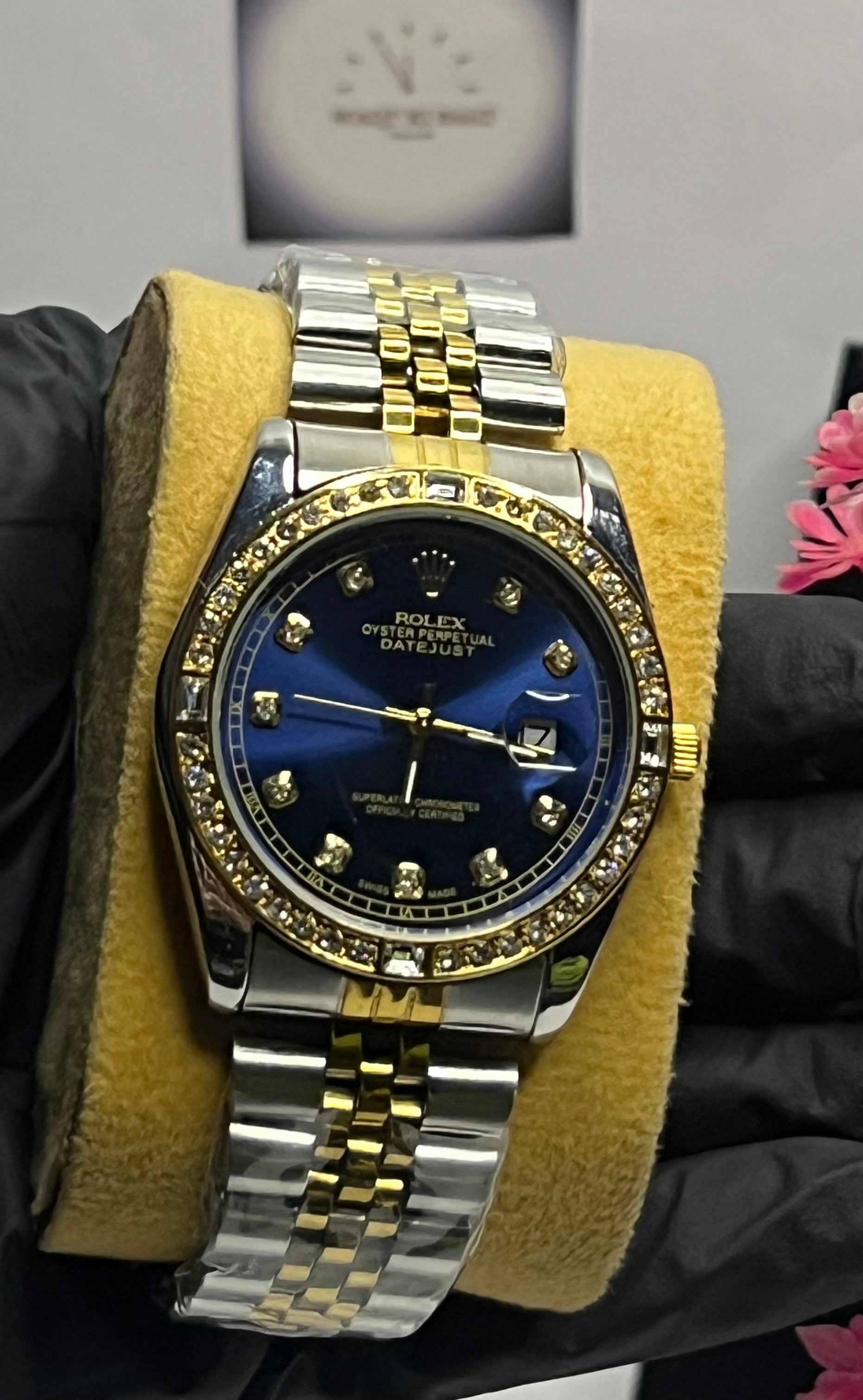 Rolex Chain Watch | Blue Dial |