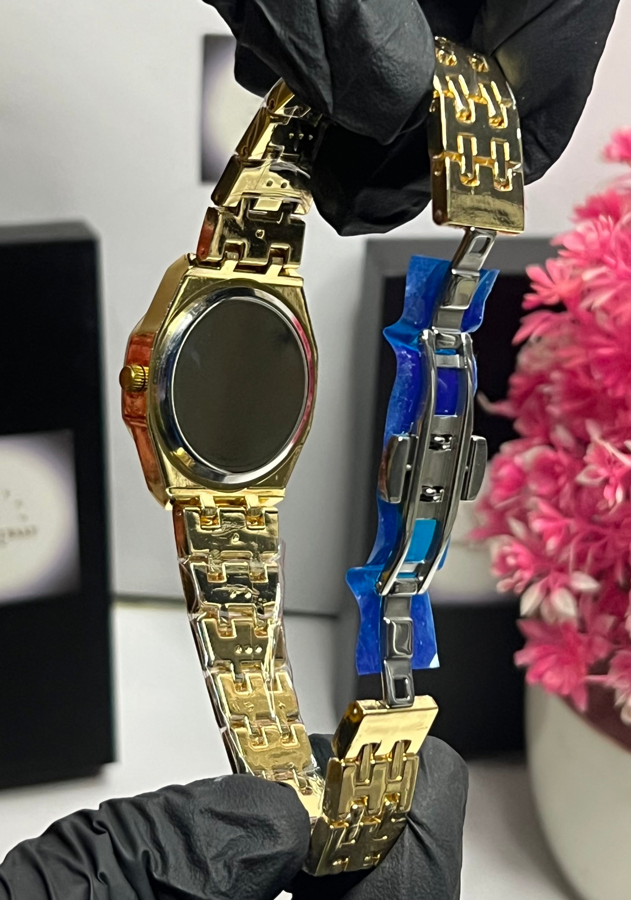 Luxury Royal-Style His & Hers Gold Duo Watch Set – Stainless Steel Matching Pair