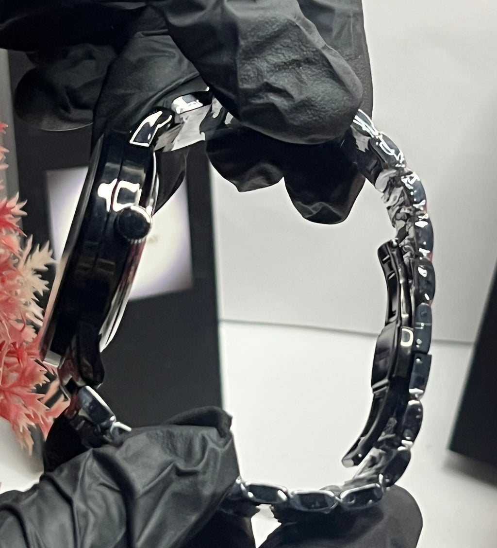 Black Steel Sport Watch – Red Brake-Caliper Dial | Motorsport Inspired |