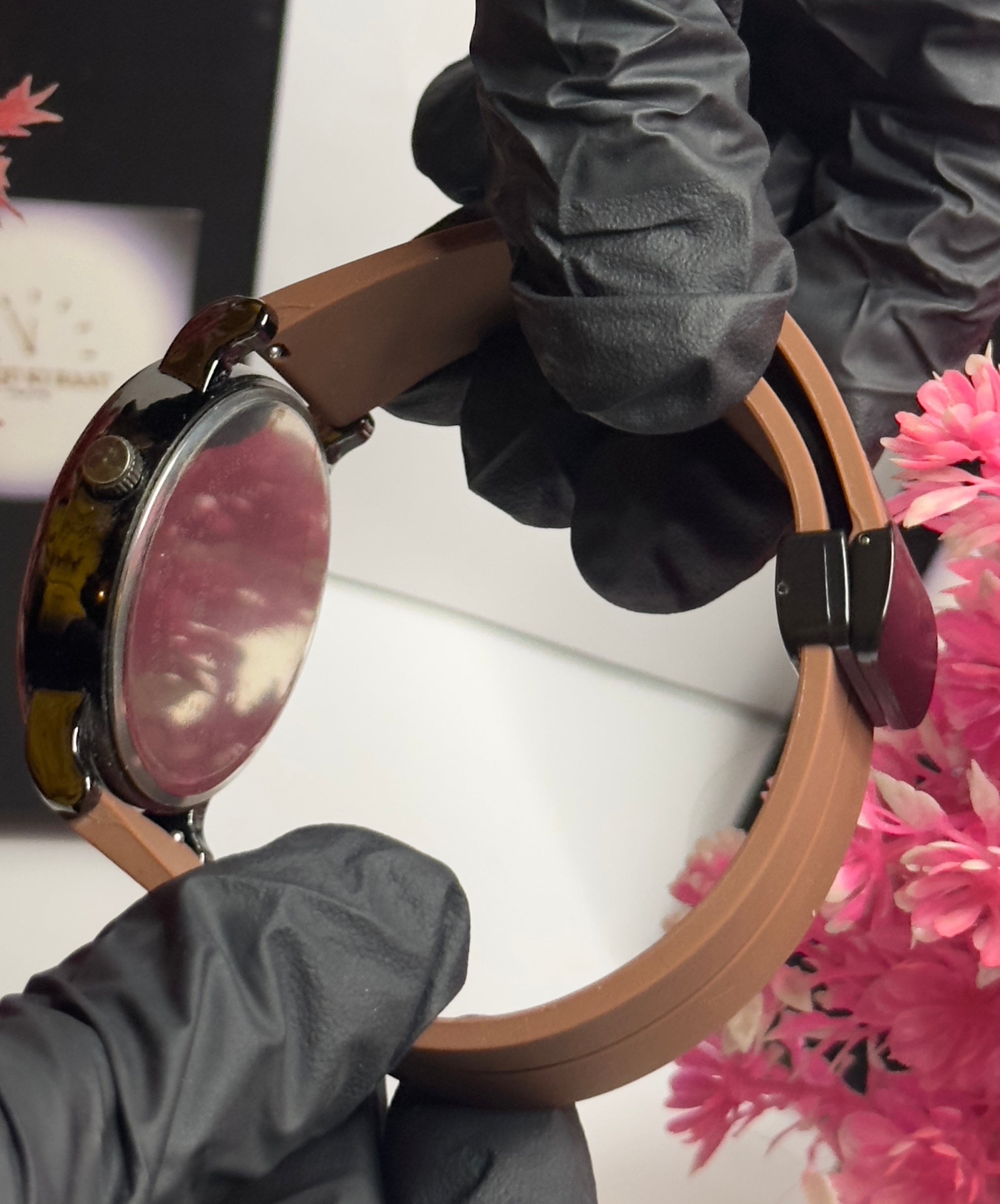 Montblanc-Inspired Brown Dial Multifunction Watch – Rubber Strap | Men’s Luxury Timepiece