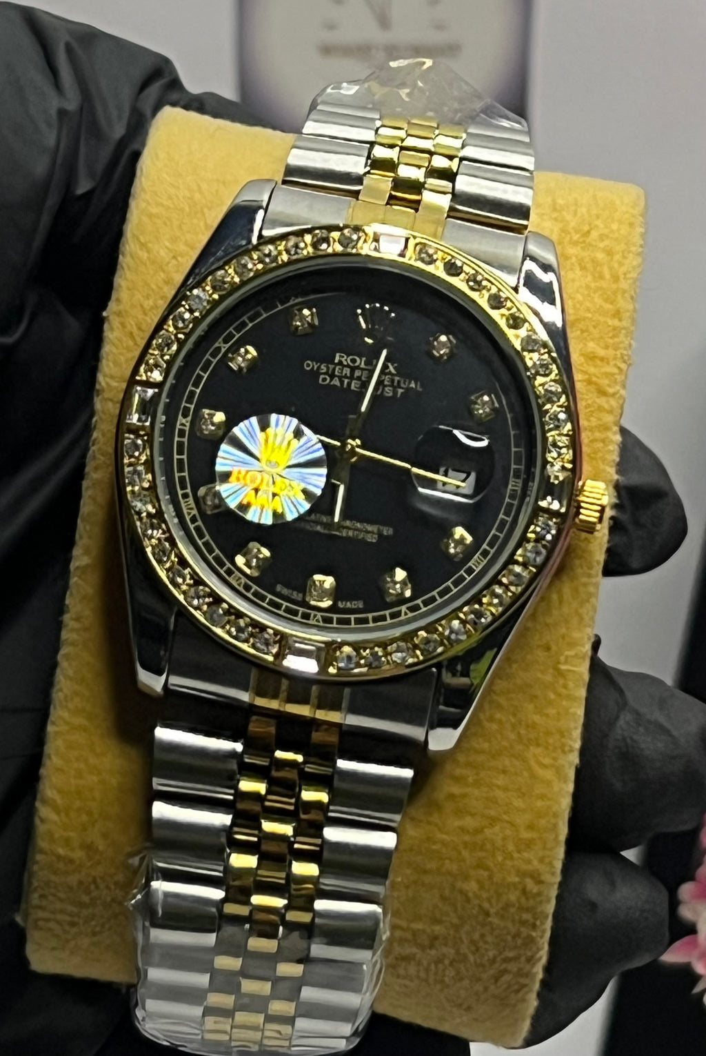 Rolex Watch with Date | Black Dial |