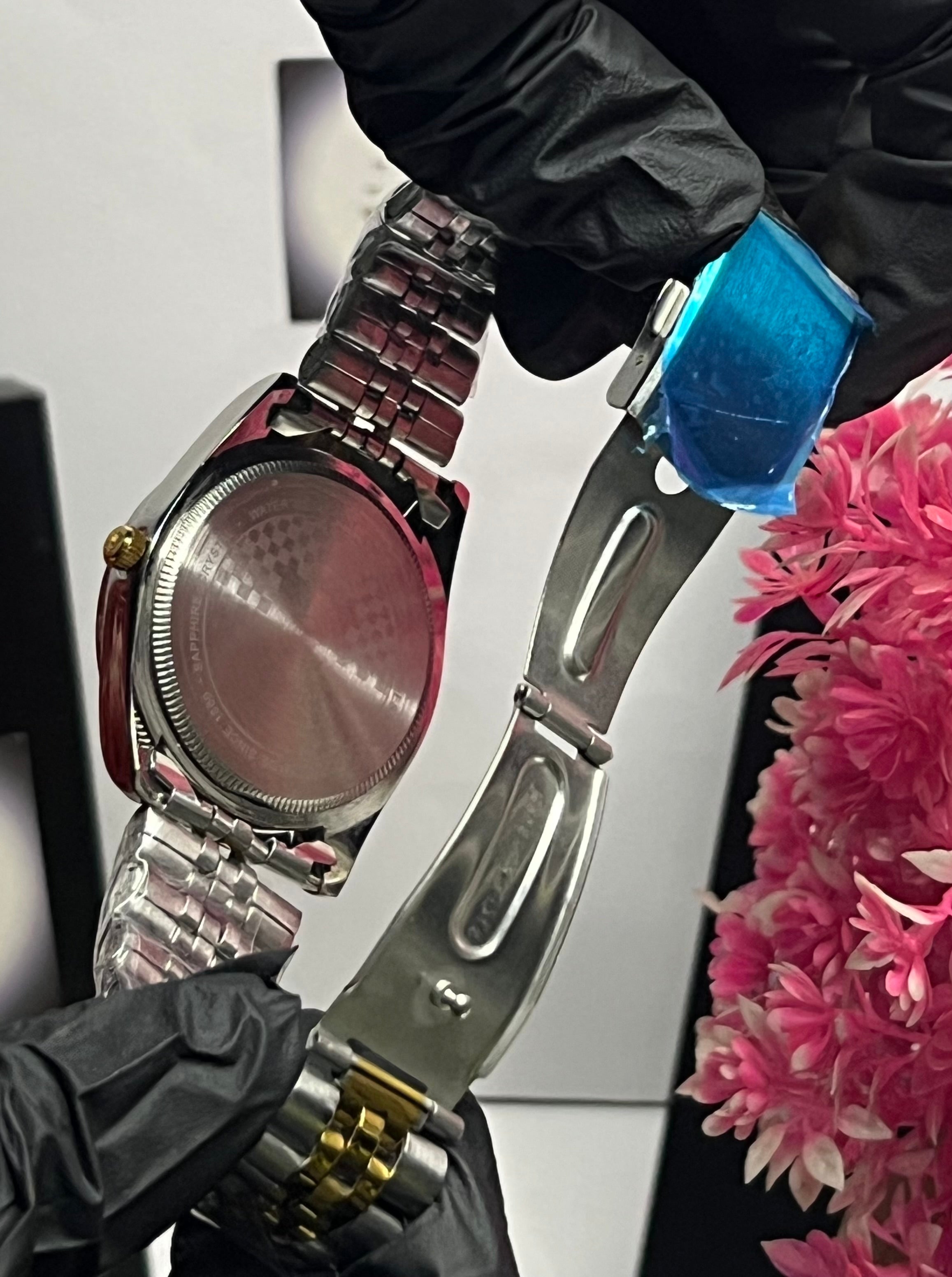 Rolex Chain Watch | Blue Dial |