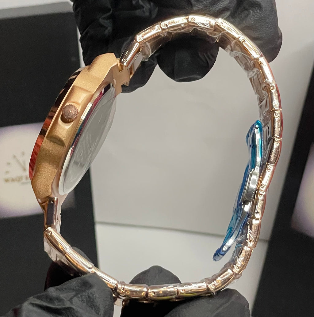 Patek Philippe Luxury Steel Watch with Brown Textured Dial – Classic Date Display