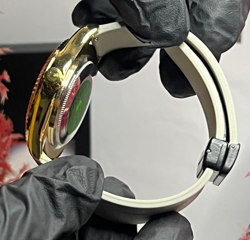 Rolex Watch with Date | Golden Dial