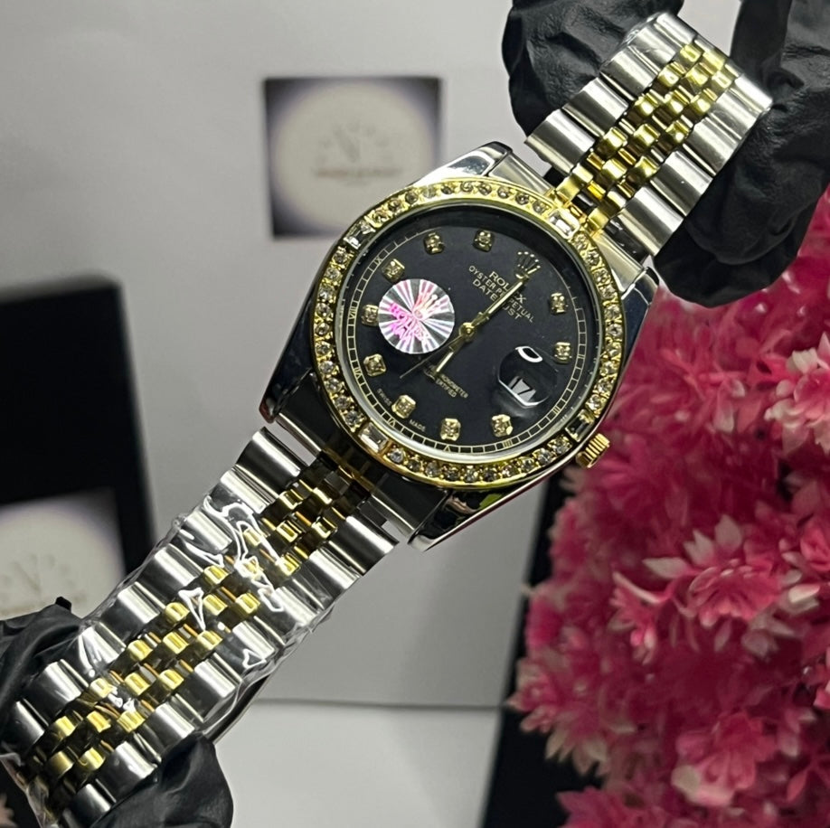 Rolex Watch with Date | Black Dial |