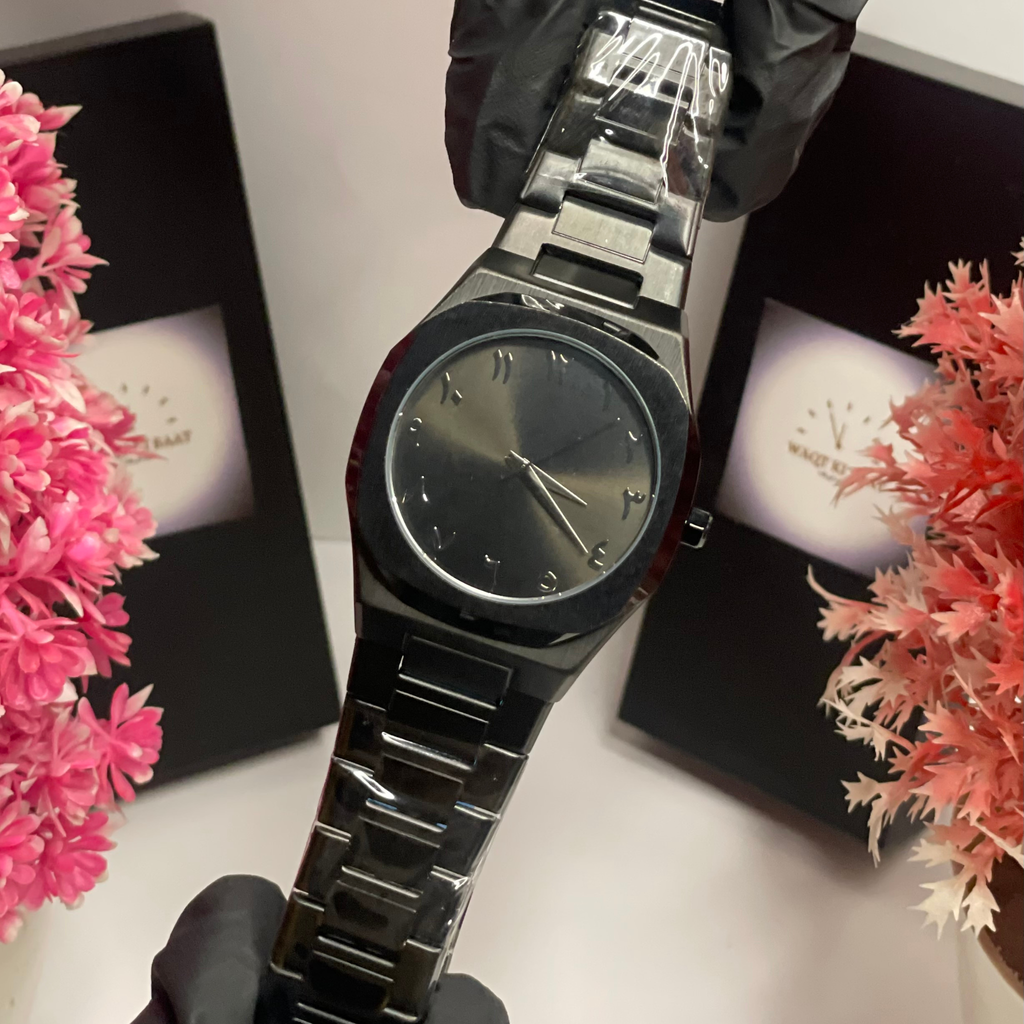 Black Arabic Aura Watch | Steel Made Japan | Trending Watch |