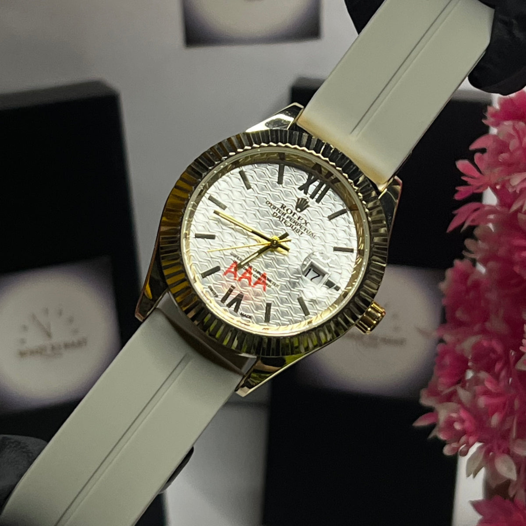 Rolex Watch with Date | White Dial