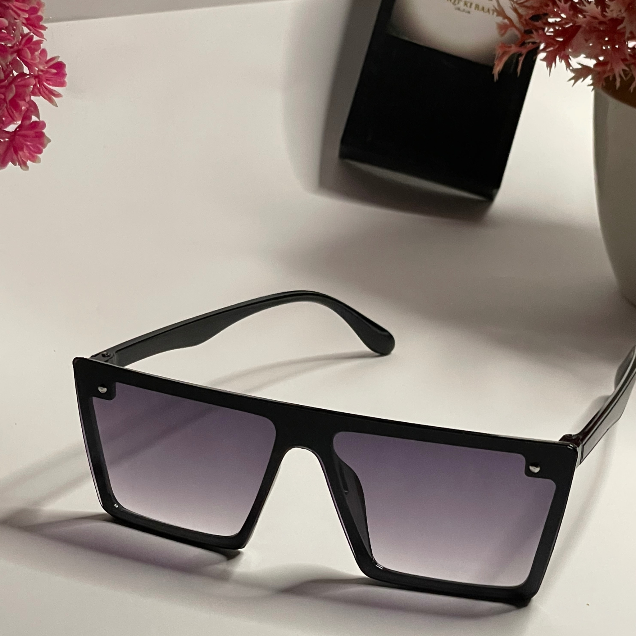 Oversized Square Black Sunglasses