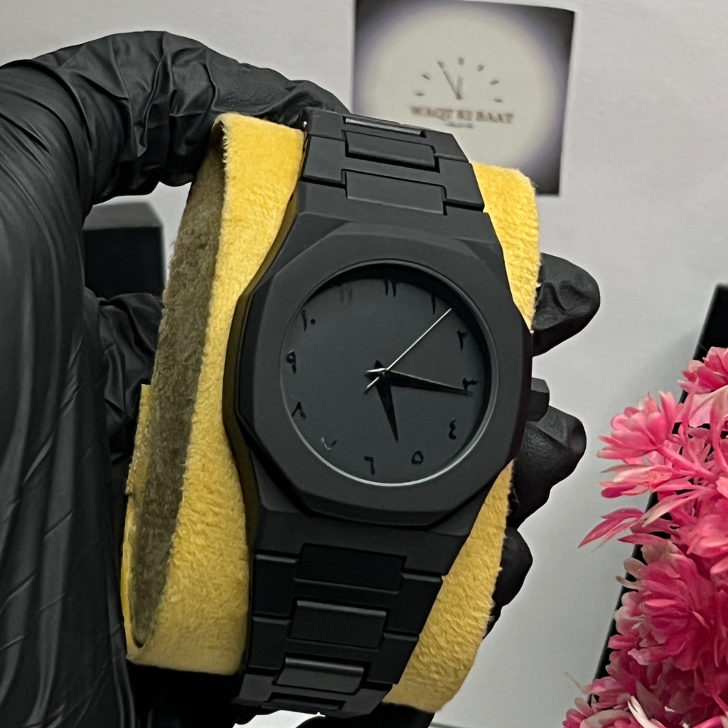 Original Black Arabic Aura Watch With Fiber Material