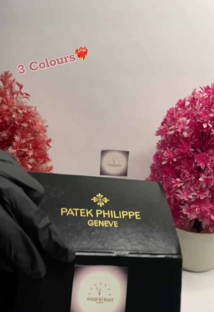 Patek Philippe Luxury Steel Watch with Brown Textured Dial – Classic Date Display